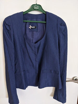 Veste cérémonie bleu marine Sinequanone tissu léger infroissable tissu gaufré - Photo 1/4