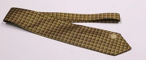 Gianni Versace Seidenkrawatte Vintage 90er gold kariert Medusakopf - Bild 1 von 8
