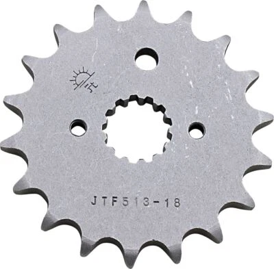 For Suzuki GS 450 L 1985-1987 JT Silver Front Sprocket 18T 530 JTF513.18 - Image 1 of 4