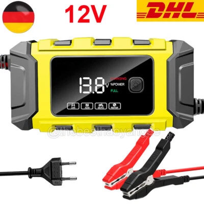 KFZ intelligentes Batterieladegerät 12V 6A Auto Motorrad Akku Batterie Ladegerät - Bild 1 von 4