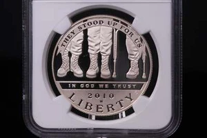 2010-W Disabled Veterans Commemorative. Silver $1. NGC PF-69 Ultra Cameo. #03391 - Picture 1 of 3