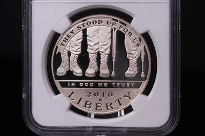 2010-W Disabled Veterans Commemorative. Silver $1. NGC PF-69 Ultra Cameo. #03391 - Image 1 of 3