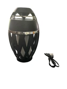 Lampada da tavolo fiamma led, altoparlanti Bluetooth torcia atmosfera e portatile esterno - Foto 1 di 7