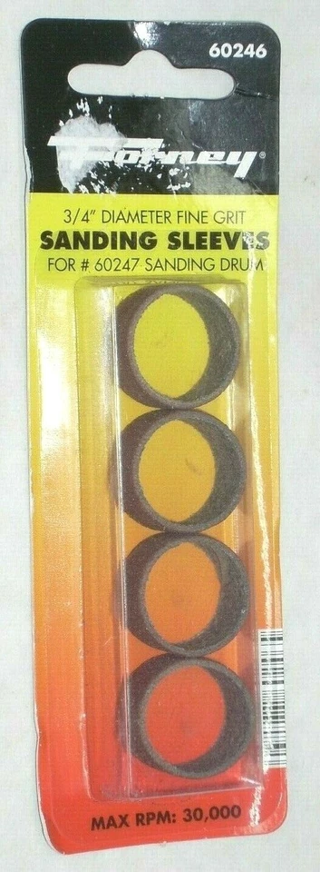 Forney 60246 Fine Grit Sanding Sleeves 3/4" Dia for Forney 60247 Drum 4pk - Image 1 of 1