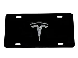 Bling Car Logo Vanity Plate AUSTRIAN CRYSTAL Custom Bedazzled Tesla Subaru Jeep - Bild 1 von 11