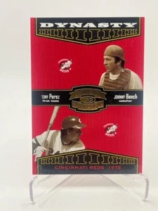Banco Throwback Threads Dynasty Reds 2004 Pérez Morgan Foster #D 1190/1500 SP - Imagen 1 de 2