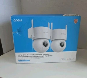 AOSU 3K Telecamera di Sicurezza Cablata Esterno Smart Registrazione 24/7 WiFi 2 Telecamere - Foto 1 di 3