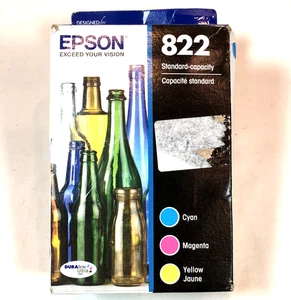 Epson 822 Standard Capacity Cyan Magenta Yellow - Oldest Dated 10/2026 - Picture 1 of 2