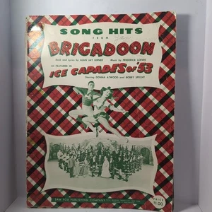 Partituras de colección Brigadoon Ice Capades de 1953 éxitos de canciones Alan Jay Lerner - Imagen 1 de 1