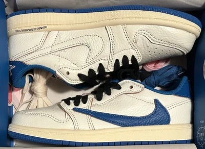 Jordan 1 ретро низкий оригинальный фрагмент SP x Travis Scott (PS) DO5442-104 молодежный размер 1,5 года - Изображение 1 из 4