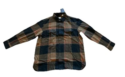 Levis The Worker Flannel Shirt Men XL Brown Plaid Relaxed Fit - Image 1 of 4