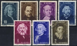 Romania  1958 FAMOUS PERSONS, GREAT CULTURAL ANNIVERSARY  USED series y - Picture 1 of 1