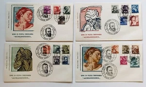 FDC SERIE Posta Ordinaria Michelangiolesca - 1961 - Serie Completa - Foto 1 di 1