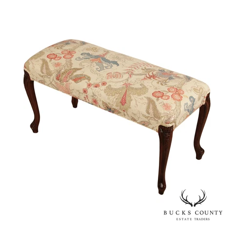 French Louis XV Custom Upholstered Bench Cover