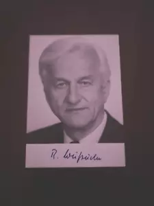 Foto original firmada a mano en blanco y negro de Richard von Weizacher PRESIDENTE ALEMÁN + tarjeta. - Imagen 1 de 3