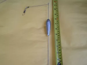 15 PCS. BOTTOM BOUNCER SINKER 6 OZ. W/STAINLESS S. WIRE 045 X 10" LEG X 4" ARM - Picture 1 of 4