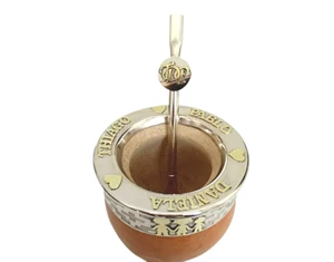 Personalisierter IMPERIAL MATE + STROHHALM - Mate Kürbis und Leder, maßgeschneiderter Kürbis - Bild 1 von 9
