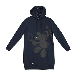 Lacoste x Disney Women Hooded Minnie Print Fleece Sweatshirt Dress Tennis Sz34 - Picture 1 of 15