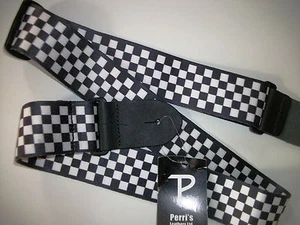 NEW Sangle PERRI'S - Design DAMIERS -Made in Canada -pour guitare et basse... - Picture 1 of 2