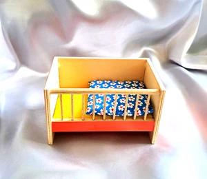 Puppenhaus Kinderbett  Bodo Hennig 70er Jahre Gitterbett Kinderzimmer Bett Baby - Bild 1 von 8