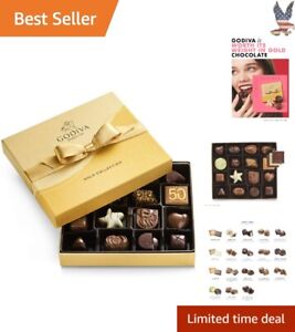 Indulgent Chocolate Gold Gift Box - Assorted Flavors - 19 pc. - Belgian Heritage