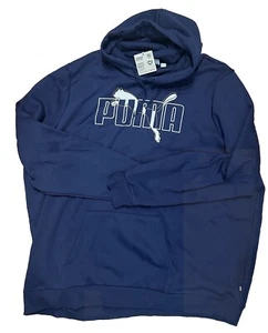 Nuevo- Sudadera con capucha PUMA Essentials grande y alta para hombre azul marino 5XL para hombre manga larga-NUEVA CON ETIQUETAS - Imagen 1 de 3