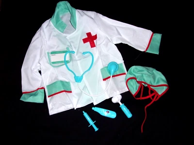 Doctor Costume Dress Up Set 6 Pieces for Ages 3-6 Years by Mud Pie New - Image 1 of 4