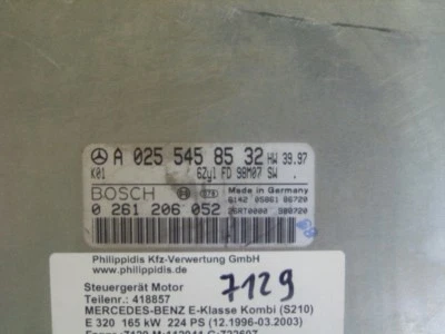 Steuergerät Motore Mercedes-Benz E-Klasse Kombi (S210) 0255458532 - Immagine 1 di 4