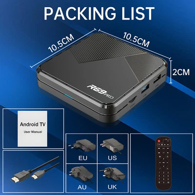 R69PRO Android 14 Smart TV Box Octa-Core 8K HD Video Fast Streaming Media PlaySK - Image 1 of 4