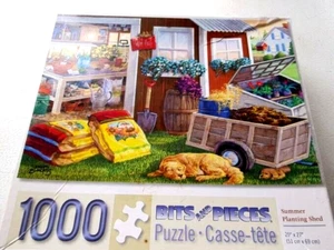 Bits and Pieces 1000 Piece Puzzle “Summer Planting Shed”. Used - Picture 1 of 2