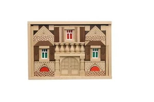 Holzspielzeug Baukasten Residenz 89 Teile BxHxT 28,5x20x5cm NEU Holzbaukasten - Bild 1 von 1