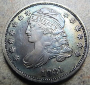 1831 gedeckelte Büste Groschen -- blau getönt -- 771.350 geprägt - Bild 1 von 2