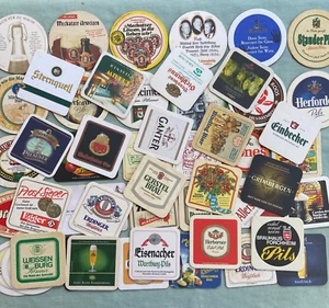 Vintage Bier Bier Bier Untersetzer Lot 50+ Deutsch Europa Herforder Kriek Steine Allershei - Bild 1 von 18