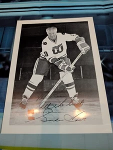 NHL Hartford Whalers HoF Gordie Howe Signed 4x6 Vintage Hockey Photo - Picture 1 of 4