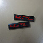 2X Black Matte 4.7L Red Metal Decal Emblem Sticker Badge Limited Motor Suv Grand