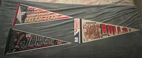 Bundle of 3 Basketball Pennants Michael Jordan Dream Team Cover