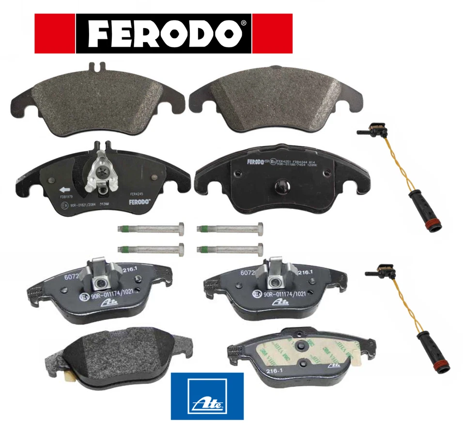 Juego de pastillas de freno delanteras y traseras OEM + sensor para Mercedes C250 C300 Sport Foto 1 de 1