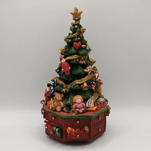 8" Christmas Tree Music Box "Oh, Christmas Tree" Toys Dolls Presents Holiday - Picture 1 of 6