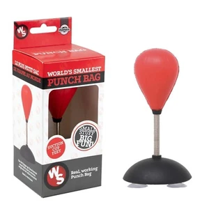 Worlds Smallest Punch Bag Desktop Stress Relief Toy Office Boxing Funny Gift - Picture 1 of 8