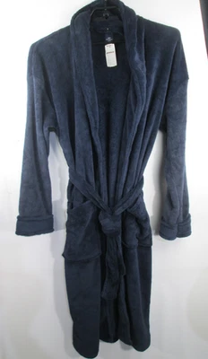 Croft & Barrow Robe Mens S/M Bathrobe Blue  Plush Belted Soft Warm NWT - Image 1 of 4
