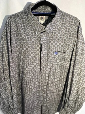 CINCH Mens XXL Long Sleeve Button Down Shirt Geometric Print Western Cowboy Pony - Image 1 of 4