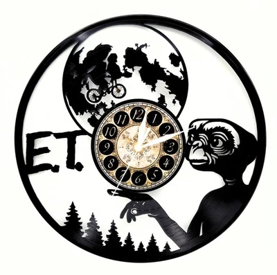 E.T. the Extra Terrestrial | Disco de vinilo CLock | Arte de pared | ¡ENVÍO GRATUITO! Foto 1 de 2