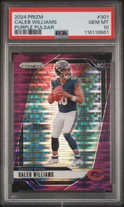 2024 Panini Prizm Caleb Williams 301 Purple Pulsar POP 30 PSA 10 Rookie,RC - Picture 1 of 2