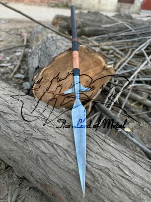 38" UBR LANÇA DE CAÇA DE JAVALI DE AÇO CARBONO FEITA À MÃO PERSONALIZADA COM BAINHA DE COURO - Imagem 1 de 4