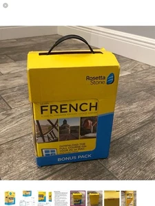 Rosetta Stone Learn French Bonus Pack Lifetime Online Access Grammar Dictionary - Picture 1 of 8