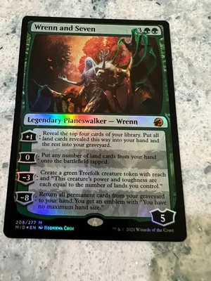 Wrenn and Seven - Foil - NM - Mythic -Magic: The Gathering - Planeswalker - Image 1 of 2