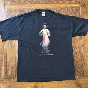 Vintage 2000 Jesus I Trust In You Mens XL T Shirt Marians Immaculate Conception - Picture 1 of 5