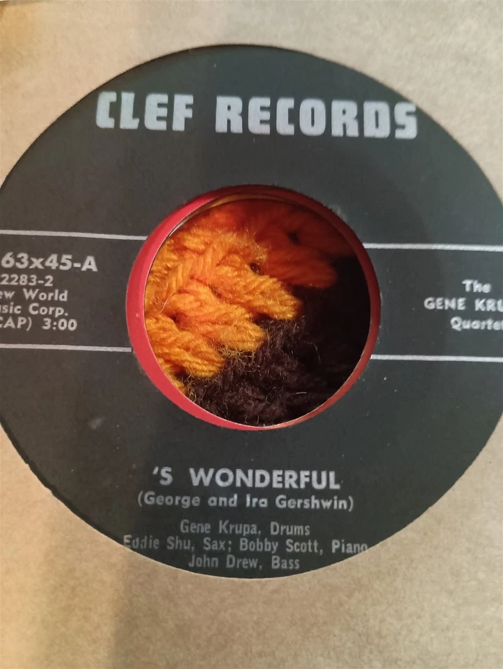 Gene Krupa Quartet, 'S Wonderful ~ 1956 Clef 45 Foto 1 de 1