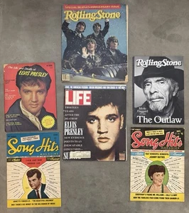 Lot - 6 Music Magazines- Rolling Stone Special Beatles, Merle Haggard, Elvis - Picture 1 of 16