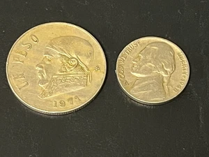 1971 Mexico Circulated UN PESO Coin Vintage World Foreign Coin - Picture 1 of 2